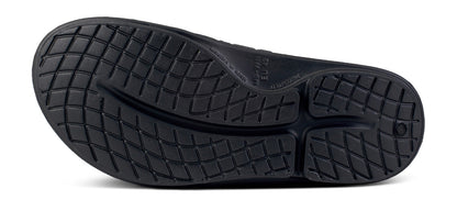 BAUER/OOFOS Women's OOahh Sport Flex Sandal – Black bottom view