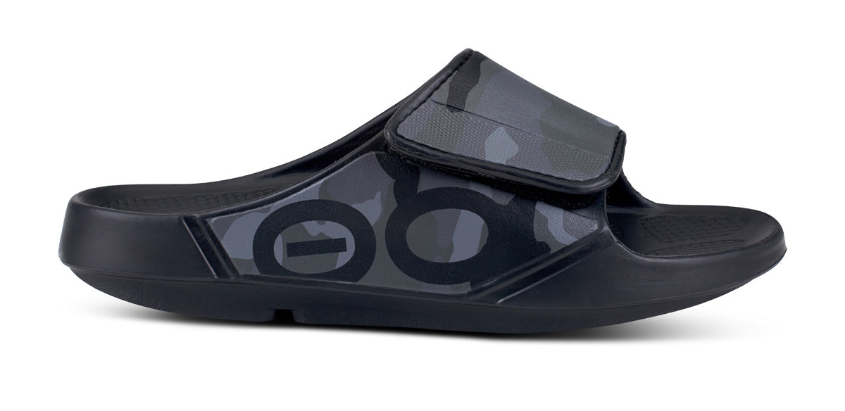 Women's OOahh Sport Flex Sandal - Black Camo lateral view