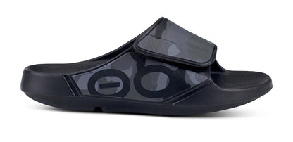 Women's OOahh Sport Flex Sandal - Black Camo lateral view