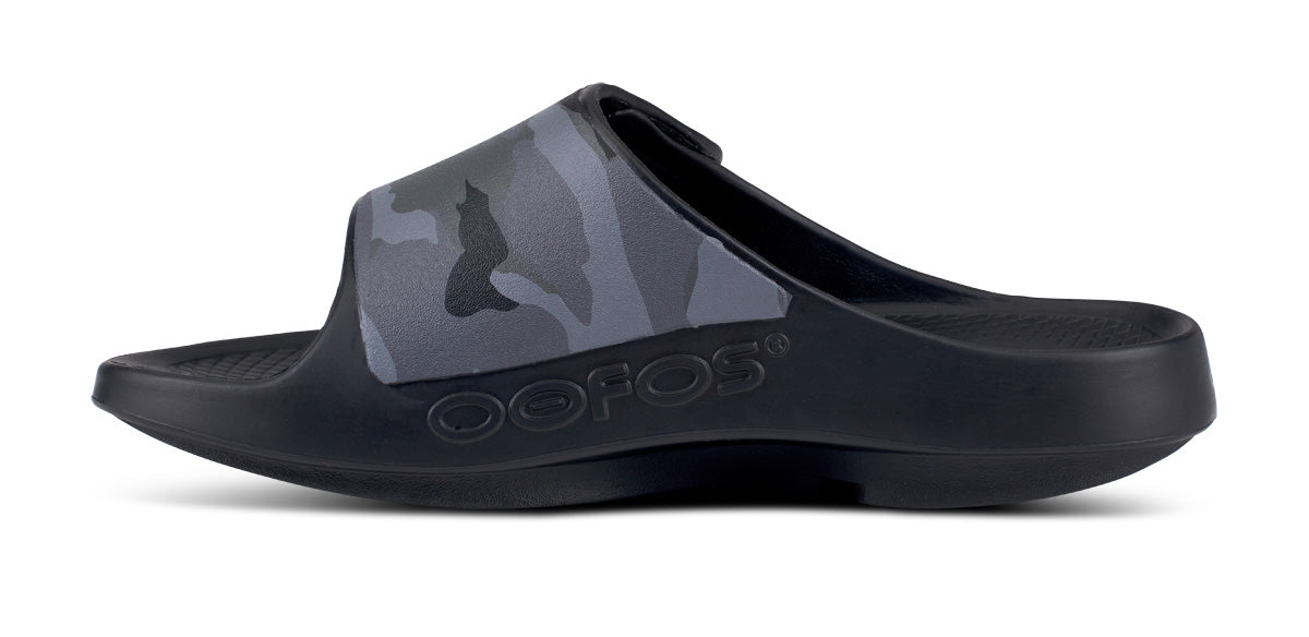 Women's OOahh Sport Flex Sandal - Black Camo medial view