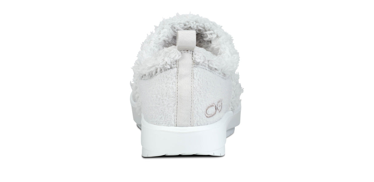 Women's OOcoozie Low Shoe -  Light Gray back view