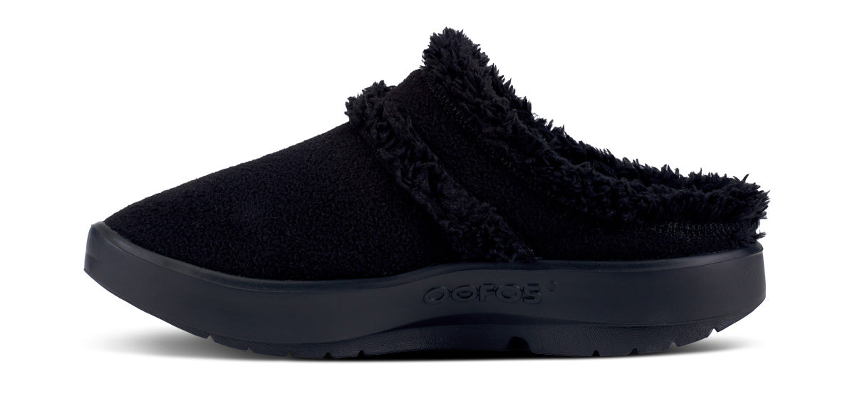 Women's OOcoozie Mule Shoe - Black medial view